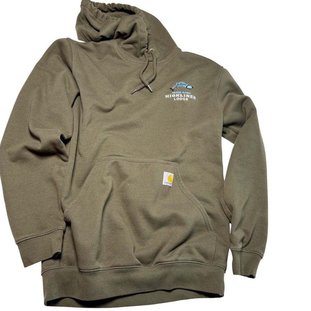 Carhartt small Hoodie brown Highliner Lodge Pelican Alaska Loose Fit Mens